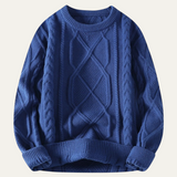The Aberdeen Men’s Warm Chunky Fisherman Cable Knit Winter Sweater
