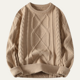 The Aberdeen Men’s Warm Chunky Fisherman Cable Knit Winter Sweater