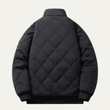 The Lucca Alta Men’s Stand Collar Diamond Pattern Thermal Quilted Jacket