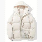 Women's Hooded Jacket with Zipper and Exterior Stitching