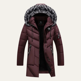 The Palermo Men's Hooded Thickened Fleece Collar Jacket