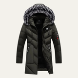 The Palermo Men's Hooded Thickened Fleece Collar Jacket