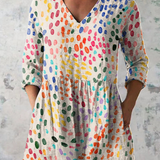 Noelle | Long Blouse with Expressive Pattern