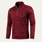 The Fuerteventura Solid Color Turtleneck Zip Up Winter Thick Pullover