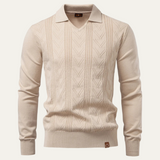 The Pembroke Men's Slim Fit V Neck Polo Knitted Sweater