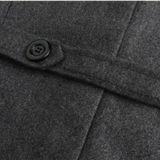 The Prescott Men’s Double Breasted Long Trench Coat – Winter Wool Blend Overcoat
