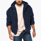 Men's Teddy Jacket with Zipper and Long Sleeves