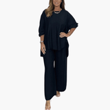 Loungewear Set for Women – Wide Pants & Loose Blouse