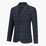 Checked Suit Set - Slim Fit Men's 3-Piece Suit Modern