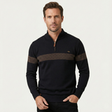 The Brookshire Men’s Casual Half Zip Knit Sweater with Stand Collar
