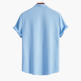 Men's Shirt with Stand Collar - Slim Fit, Elegant & Modern