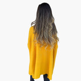 Modern, loose-fitting V-neck sweater for women