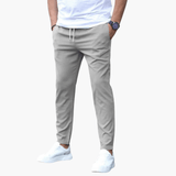 Men's Stretch Pants with Slim Legs and Waistband