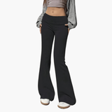 Flared Knitted Trousers for Women – Comfortable & Stylish