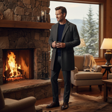 The Orkney Men's Smart Casual Winter Wool Blend Overcoat