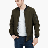 Men's Zip-Up Bomber Jacket – Modern & Lightweight