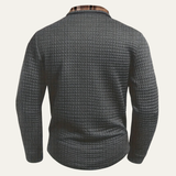 The Monopoli Men’s Casual Waffle Knit Polo Sweater