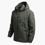 Men's Hooded Jacket with Zipper and Pockets