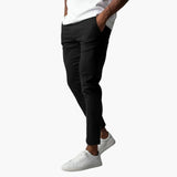 Men’s Stretch Chinos with Elastic Waistband and Slim Legs
