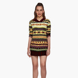 Women's sweater with round neckline and Norwegian pattern
