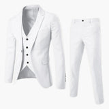 Men’s Three-Piece Suit with Jacket and Vest