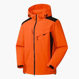 Men's Ski Jacket with Hood and Zipper Pockets