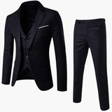Men’s Three-Piece Suit with Jacket and Vest