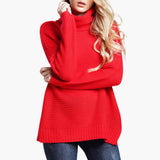 Women's sweater with turtleneck and long sleeves