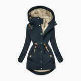 Women’s Parka Jacket with Hood and Zipper