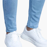 Men's Skinny Jeans with Slim Fit and Tapered Legs