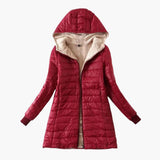 Women's Winter Jacket with Hood and Zipper