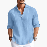 Men's Shirt - Casual Button-Up Long Sleeve Blouse for Summer