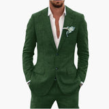 Men's Summer Suit with Lapel and Tailored Fit