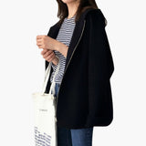Women's Jacket with Hood, Zipper, and Side Pockets