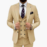 Men's Three-Piece Suit with Slim Fit for All Seasons