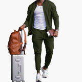 Men’s Two-Piece Set with Zip Jacket and Pants