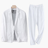 Men's Suit Set with Blazer and Pants for Spring Summer