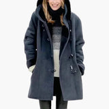 Women's jacket with hood and toggle closure