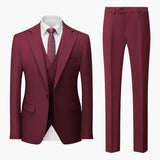 Elegant Slim Fit Suit - Men's 3-Piece for Business