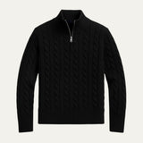 The Genève Old Money Half Zip Sweater for Men - 100% Merino Wool