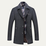 The Kensington Men's Business Wool Blend Long Winter Coat