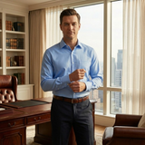The Kensington Satin Cotton Men’s Formal Shirt