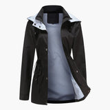 Women’s Trench Coat with Detachable Hood