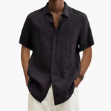Men's Casual Shirt - Short Sleeve with Button Placket, Summer Style