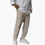 Men’s Corduroy Pants with High Waist and Wide Legs