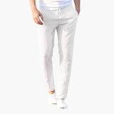 Men's Trousers with Drawstring Waist and Slim Fit