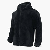 Men's Fleece Jacket with Hood and Zipper