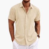 Men's Short Sleeve Shirt – Casual Button-Up Summer Blouse