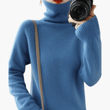 Turtleneck Knit Sweater for Women – Winter Sweater with Long Sleeves