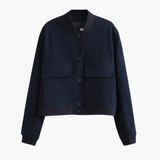 Women's Utility Bomber Jacket with Large Pockets